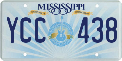MS license plate YCC438