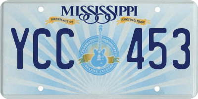 MS license plate YCC453