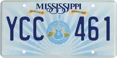 MS license plate YCC461