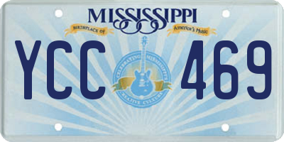 MS license plate YCC469