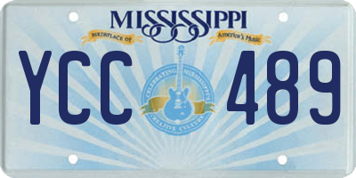 MS license plate YCC489