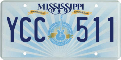 MS license plate YCC511