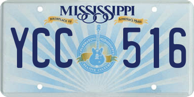 MS license plate YCC516