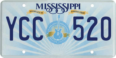 MS license plate YCC520