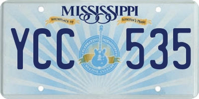 MS license plate YCC535