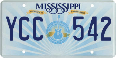 MS license plate YCC542