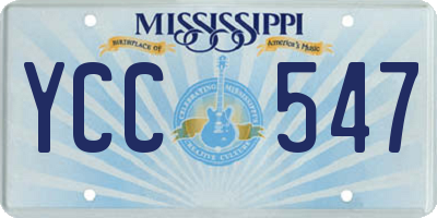 MS license plate YCC547