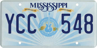 MS license plate YCC548