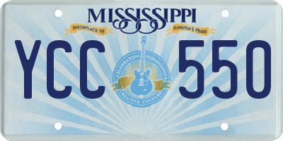 MS license plate YCC550
