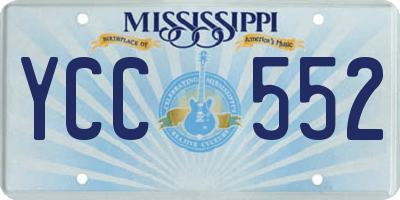 MS license plate YCC552