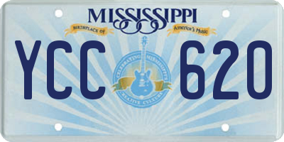 MS license plate YCC620