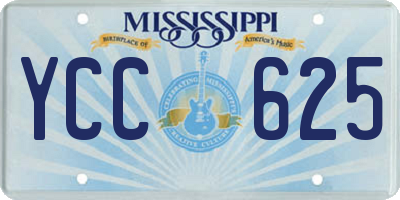 MS license plate YCC625