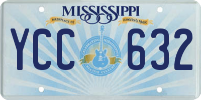 MS license plate YCC632