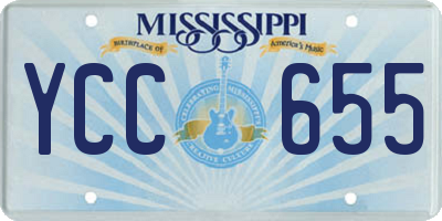 MS license plate YCC655