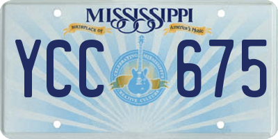 MS license plate YCC675