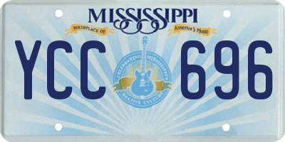MS license plate YCC696