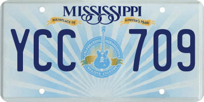 MS license plate YCC709