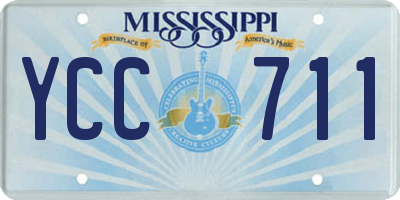 MS license plate YCC711