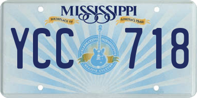 MS license plate YCC718