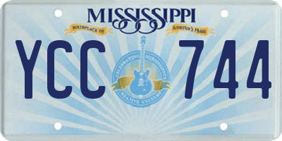 MS license plate YCC744
