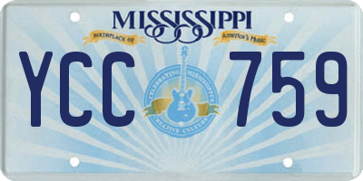 MS license plate YCC759