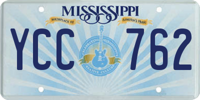 MS license plate YCC762