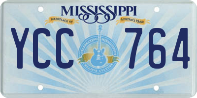 MS license plate YCC764
