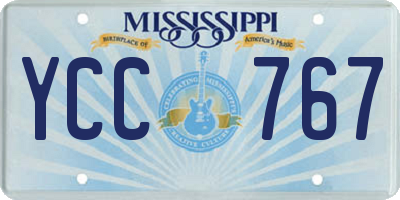 MS license plate YCC767