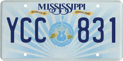 MS license plate YCC831