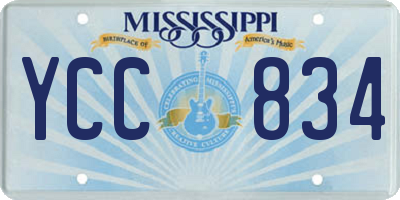 MS license plate YCC834