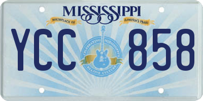 MS license plate YCC858