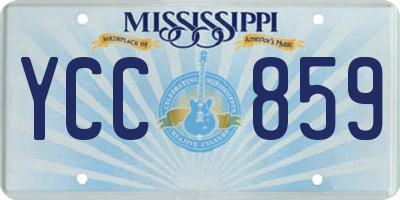 MS license plate YCC859
