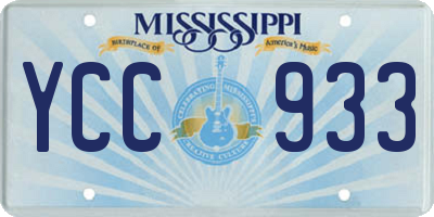 MS license plate YCC933