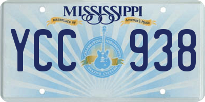 MS license plate YCC938