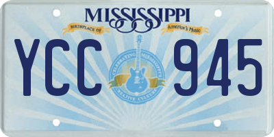 MS license plate YCC945