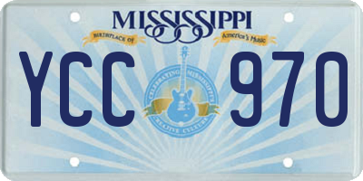 MS license plate YCC970