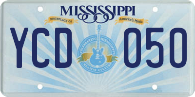 MS license plate YCD050