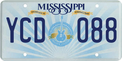 MS license plate YCD088