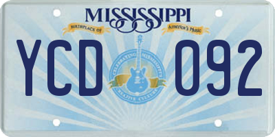 MS license plate YCD092