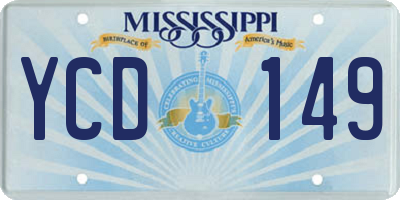 MS license plate YCD149