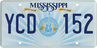MS license plate YCD152