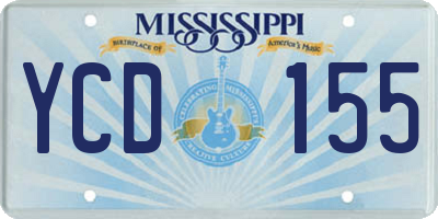 MS license plate YCD155