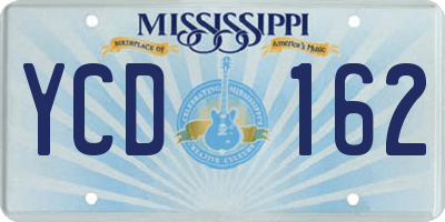 MS license plate YCD162