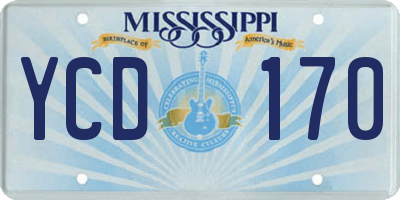 MS license plate YCD170