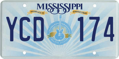 MS license plate YCD174