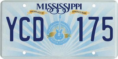 MS license plate YCD175