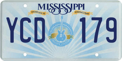 MS license plate YCD179