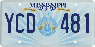 MS license plate YCD481