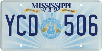MS license plate YCD506