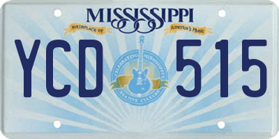 MS license plate YCD515